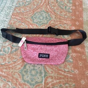 pink glitter fanny pack